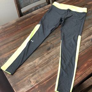 ⭐️Neon/Grey Under Armor Compression Leggings